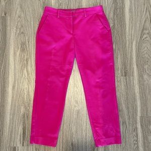 Express Columnist Mid Rise Ankle Pants in Hot Pink, Size 4 Short